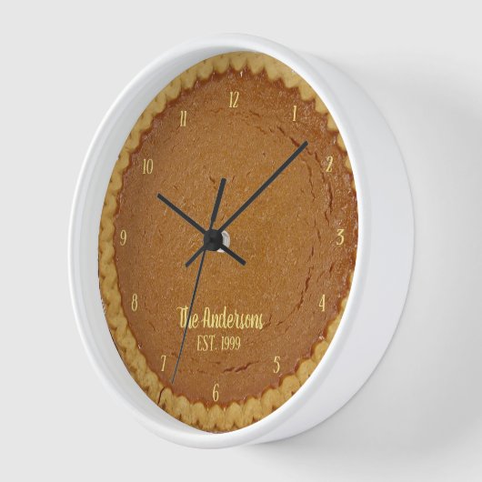 Pumpkin Pie Pie O'Clock Personalisierte Uhr (Winkel)