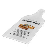 Pumpkin Pie Recipe Erntedank Geschenk Schneidebrett (Ecke)