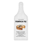 Pumpkin Pie Recipe Erntedank Geschenk Schneidebrett (Vorderseite)