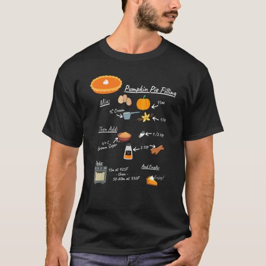 Pumpkin Pie Recipie on a T-Shirt (Vorderseite)