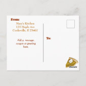 Pumpkin Pie Rezept Card Postkarte (Rückseite)