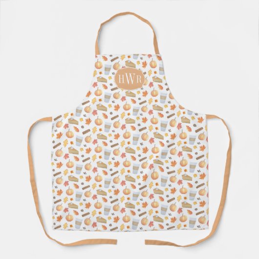 Pumpkin Pie Rezept Cosy Fall Favorites Monogram Schürze (Vorderseite)