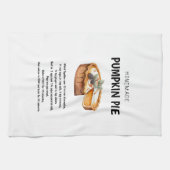 Pumpkin Pie Rezept - Gemütliches Herbstgeschenk Geschirrtuch (Horizontal)