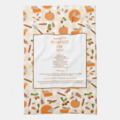 Pumpkin Pie Rezept Heirloom Herbstmuster Geschirrtuch (Vertikal)