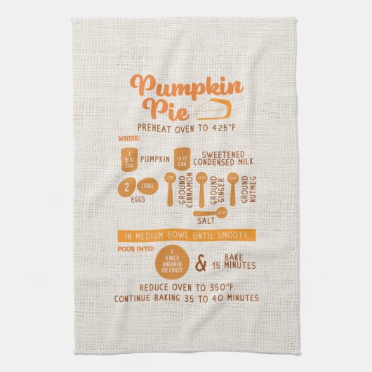 Pumpkin Pie Rezept Küchentuch (Vertikal)