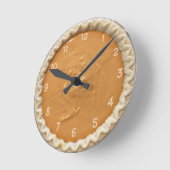 Pumpkin Pie Runde Wanduhr (Winkel)