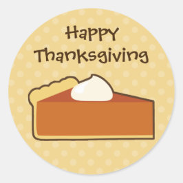 Pumpkin Pie Runder Aufkleber
