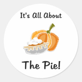 Pumpkin Pie Runder Aufkleber