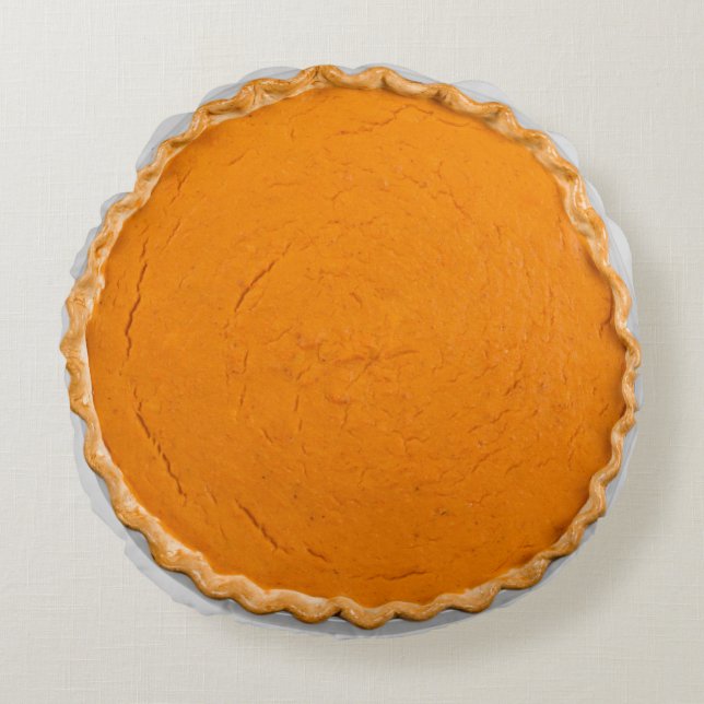 Pumpkin Pie Rundes Kissen (Vorderseite)