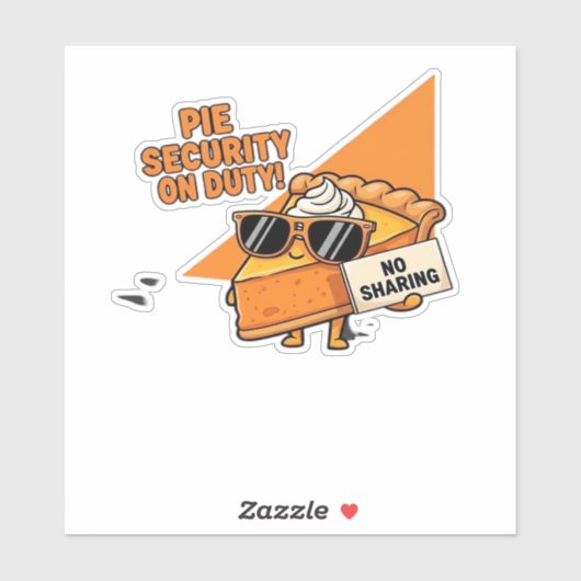 Pumpkin Pie Security Guard Funny Erntedank über Aufkleber (Blatt)