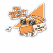 Pumpkin Pie Security Guard Funny Erntedank über Aufkleber (Vorderseite)