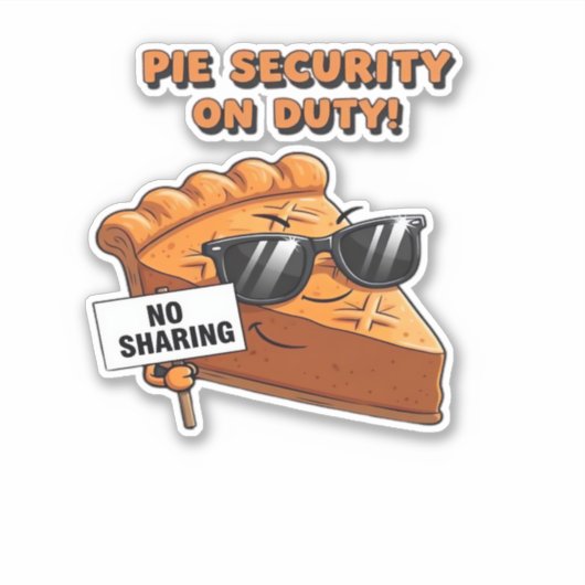 Pumpkin Pie Security Guard Funny Erntedank über Aufkleber (Vorderseite)