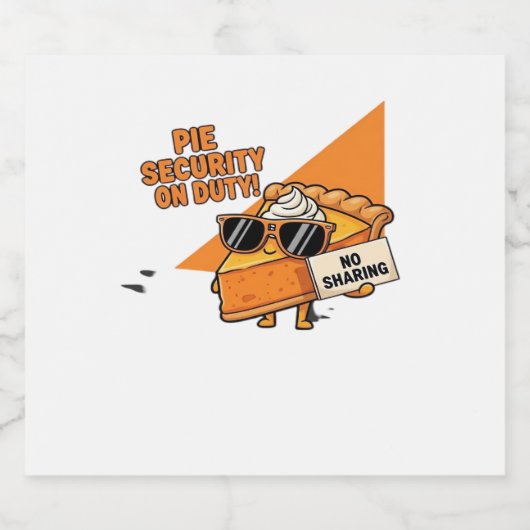 Pumpkin Pie Security Guard Funny Erntedank über Schaumweinetikett (Einzelnes Label)