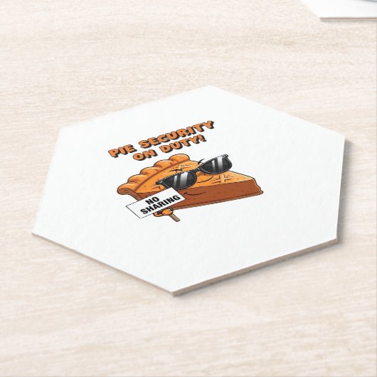 Pumpkin Pie Security Guard Funny Erntedank über Untersetzer (angewinkelt)