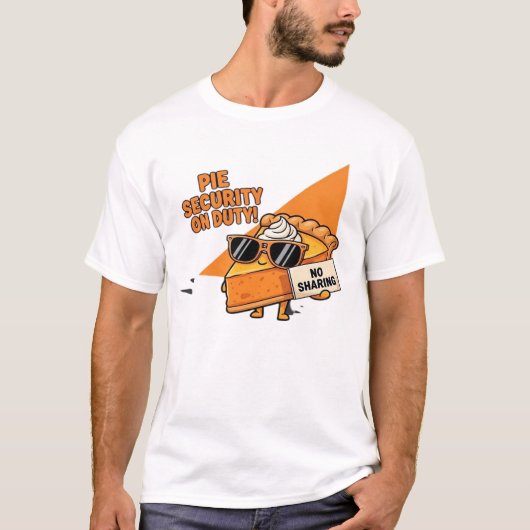 Pumpkin Pie Security Guard Funny Thanksgiving Over T-Shirt (Vorderseite)