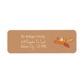 Pumpkin Pie Slice Doodle Fall Rücksendeadresse (Vorne)