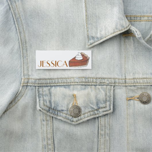 Pumpkin Pie Slice Erntedank Bäckerei Konditorei Namensschild (Beispiel)