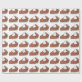 Pumpkin Pie Slice Erntedank Dessert Bäckerei Leben Geschenkpapier (Flach)