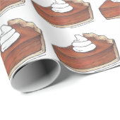 Pumpkin Pie Slice Erntedank Dessert Bäckerei Leben Geschenkpapier (Rolleneckpunkt)