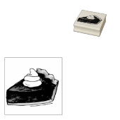 Pumpkin Pie Slice Erntedank Dinner Herbst Dessert Gummistempel (Stempel)