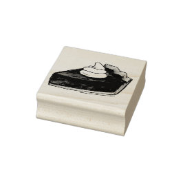 Pumpkin Pie Slice Erntedank Dinner Herbst Dessert Gummistempel