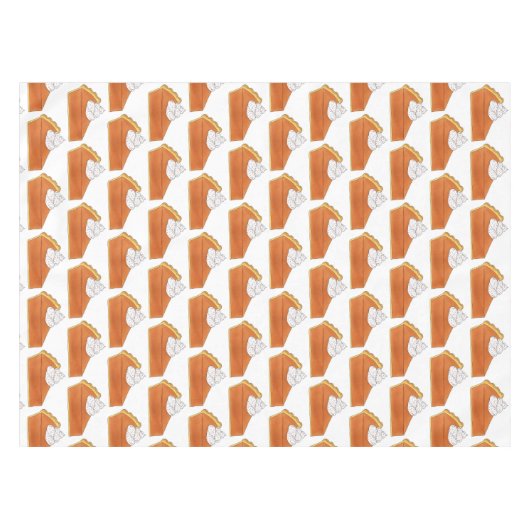 Pumpkin Pie Slice Erntedank Dinner Party Tischdecke (Vorderseite (Horizontal))