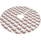 Pumpkin Pie Slice Erntedank Polyester Weihnachtsbaumdecke (Schrägansicht)
