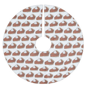 Pumpkin Pie Slice Erntedank Polyester Weihnachtsbaumdecke
