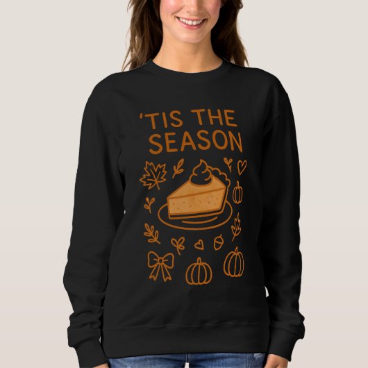 Pumpkin Pie Slice | Gemütlicher Erntedank Fall Sweatshirt (Vorderseite)