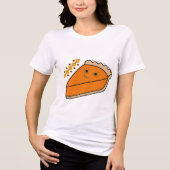 Pumpkin Pie Slice mit Sonnenblumenaugen Tri-Blend Shirt (Vorderseite)