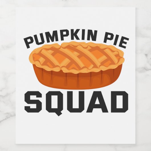 Pumpkin Pie Squad Funny Erntedank Pumpkin Weinetikett (Einzelnes Label)
