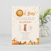 Pumpkin Pie Süsse Pie Oh Baby Dusche Einladung (Stehend Vorderseite)