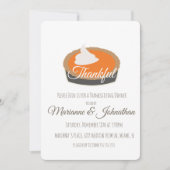 Pumpkin Pie Thankous Erntedank Dinner Family Einladung (Vorderseite)