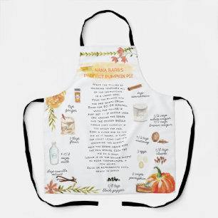 Pumpkin Pie Wasserfarbe Rezept Heirloom Schürze