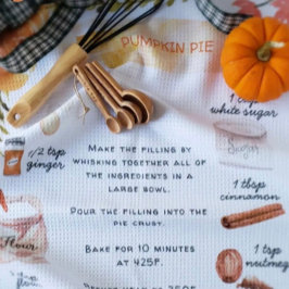 Pumpkin Pie Wasserfarbe Rezept Tee Handtücher