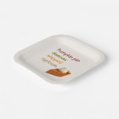 Pumpkin Pie & Whipped Cream Humor Thanksgiving Pappteller (Gewinkelt)