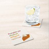 Pumpkin Pie & Whipped Cream Humor Thanksgiving Rechteckiger Pappuntersetzer (Vor Ort)