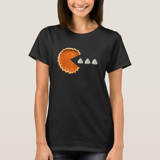 Pumpkin Pie Whipped Cream Video Game Erntedank T-Shirt (Vorderseite)