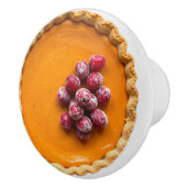 Pumpkin Pie with Sugared Cranberries Keramikknauf (Rechts)