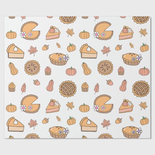 Pumpkin Pie Wrapping Paper Geschenkpapier (Flach)