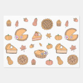 Pumpkin Pie Wrapping Paper Sheets Geschenkpapier Set (Vorderseite)