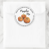 Pumpkin Pie Zuhause Baked Runder Aufkleber (Tasche)