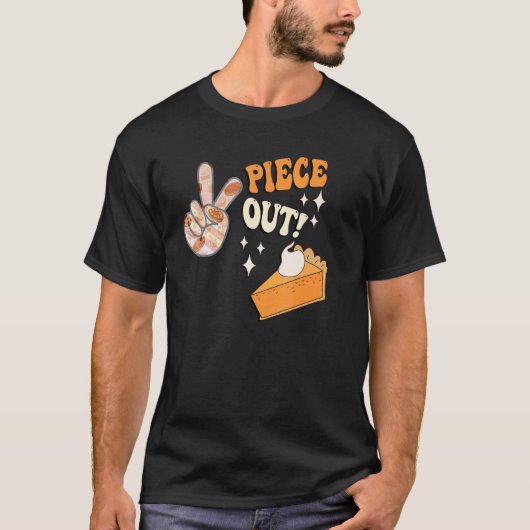 Pumpkin Pies Retro Piece Out   Thanksgiving T-Shirt (Vorderseite)