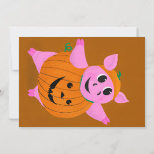 Pumpkin Pig Feiertagskarte