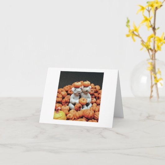 Pumpkin Pile - Mäuse Karte (Gelbe Blume)