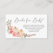 Pumpkin Pink Blumendusche Bücher für Baby Begleitkarte (Vorderseite)