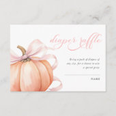 Pumpkin Pink Bow Baby Duschkabine Windelwanne Begleitkarte (Vorderseite)