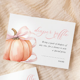 Pumpkin Pink Bow Baby Duschkabine Windelwanne Begleitkarte