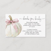 Pumpkin & Pink Bow Books for Baby Card Begleitkarte (Vorderseite)