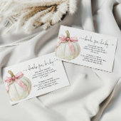 Pumpkin & Pink Bow Books for Baby Card Begleitkarte